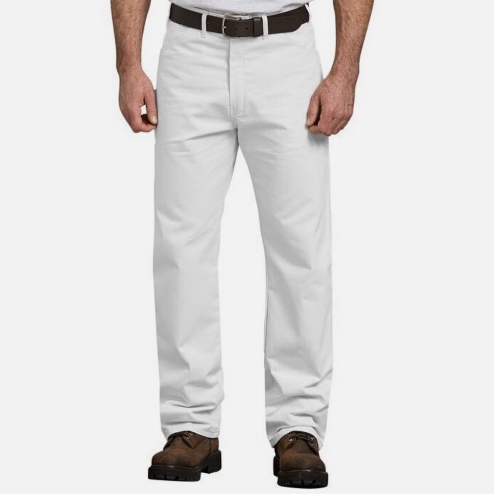 NWT Dickies 38 X 34 Utility Painter Pant Relaxed Fit White Tool Pockets Loops - Picture 2 of 3